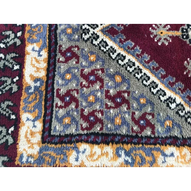 Textile Small Vintage Tunisian Rug For Sale - Image 7 of 9