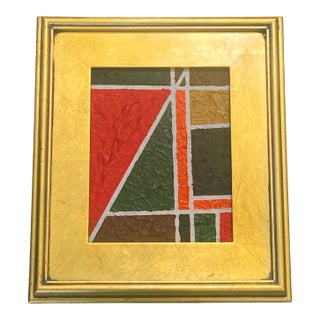 Acrylic on Wood Abstract "Les Fenêtres" Yjr Framed For Sale