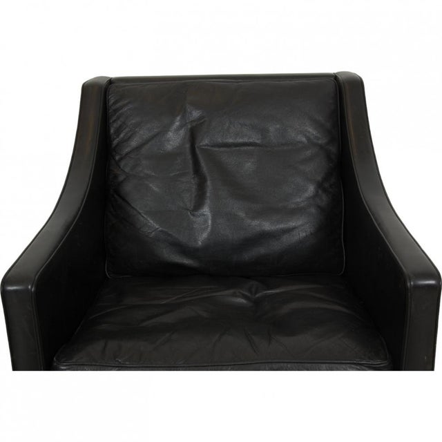2207 Chair in Black Leather from Børge Mogensen, 1980s For Sale - Image 16 of 18