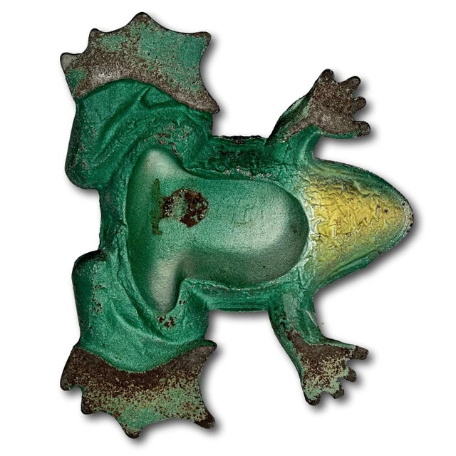 Unusual Vintage 1930s American Cast Iron Frog Doorstop Doorstop by Wilton Products in Pennsylvania For Sale - Image 9 of 18
