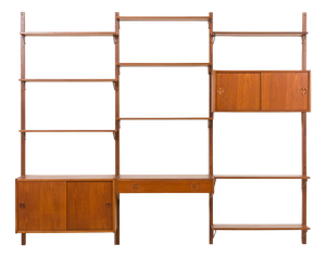 Mid-Century Danish Teak Wall Unit, 1960s