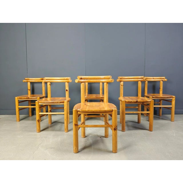 Vintage Dining Chairs in Pine, 1980s, Set of 6 For Sale - Image 16 of 18