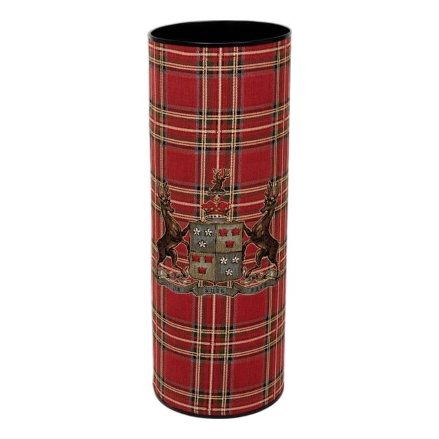 Highland Heritage Red Tapestry Umbrella Stand For Sale