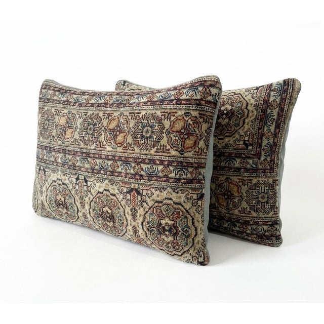 This beautiful 16'' x 24'' pillow cover set was made from authentic Turkish rug pieces. Bright colors of wool adorn the...