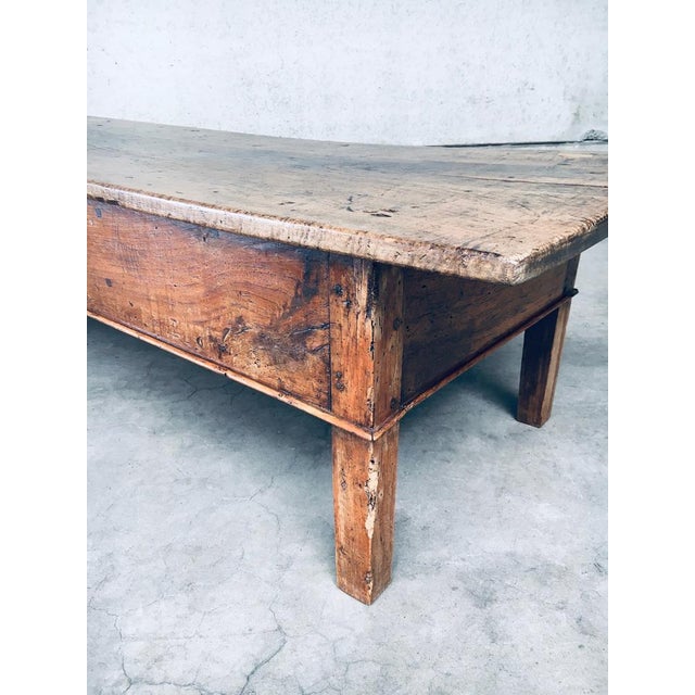 Wood Low Spanish Folk Art Console or Coffee Table For Sale - Image 7 of 18
