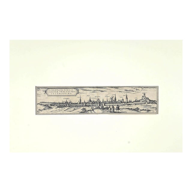 Franz Hogenberg, View of Lunenburg, Etching, Late 16th Century For Sale