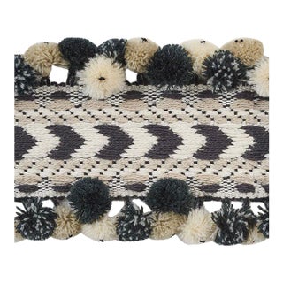 Sample - Schumacher Maracana Pom Tape in Black For Sale