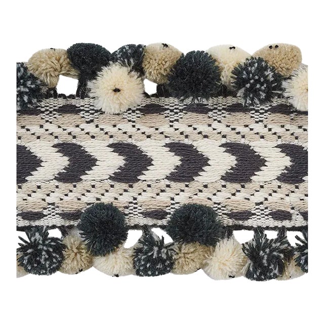 Sample - Schumacher Maracana Pom Tape in Black For Sale