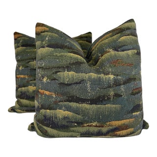 Pierre Frey "Obernai" in Colvert 22" Pillows-a Pair For Sale