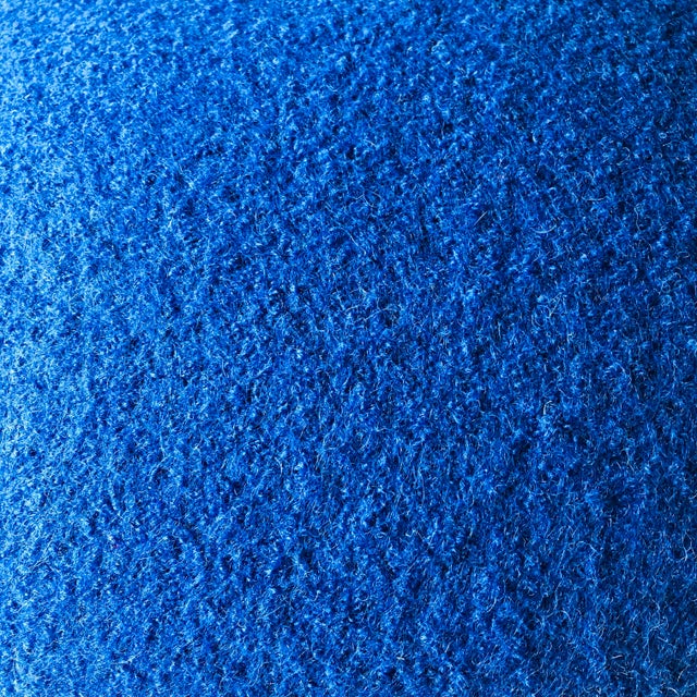 Mushroom Ottoman in Cobalt Wool For Sale - Image 10 of 11