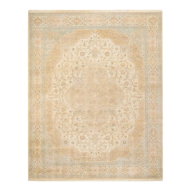 Mogul, One-of-a-Kind Hand-Knotted Area Rug - Ivory, 8' 2" x 10' 1" For Sale