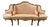 19th Century Swedish 3 Seat Giltwood Banquette For Sale