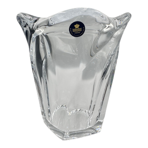 1990s Royal Copenhagen "Galaxi" Heavy Crystal Vase by Allan Scharff for Holmegaard