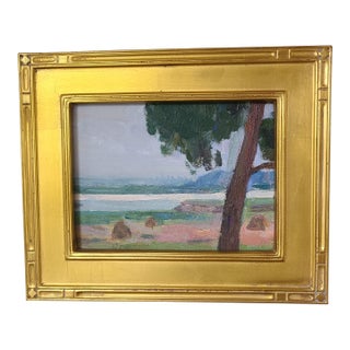 Framed Landscape in Acrylic on Board For Sale