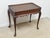 Side Table by Henkel Harris. Store item #536. It features two pull-out trays and solid wood construction.