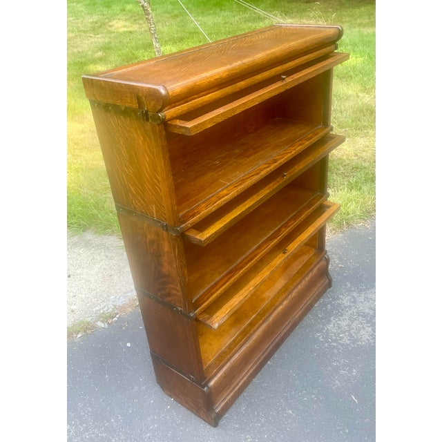 Late 19th Century Antique Globe Wernicke Barrister Bookcase For Sale - Image 5 of 12