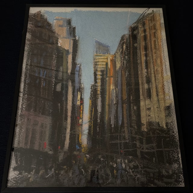 Contemporary Mitchell Gold + Bob Williams Framed Impressionist Cityscape Print For Sale - Image 3 of 5