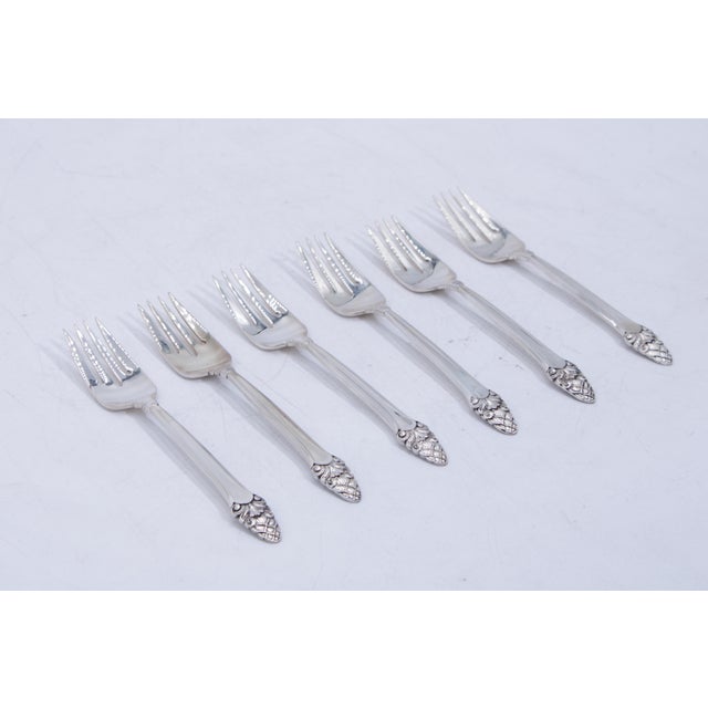 Vintage Gorham Sterling Manufactured 37 Piece Silverware Set With Box For Sale - Image 13 of 17