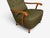 Danish Modern, Highback Lounge Chair, Elm, Wool, Denmark, 1950s For Sale - Image 9 of 12