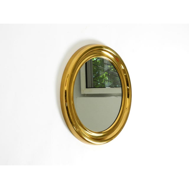 Mid-Century Modern Italian Round Brass Mirror, 1960s For Sale - Image 3 of 13