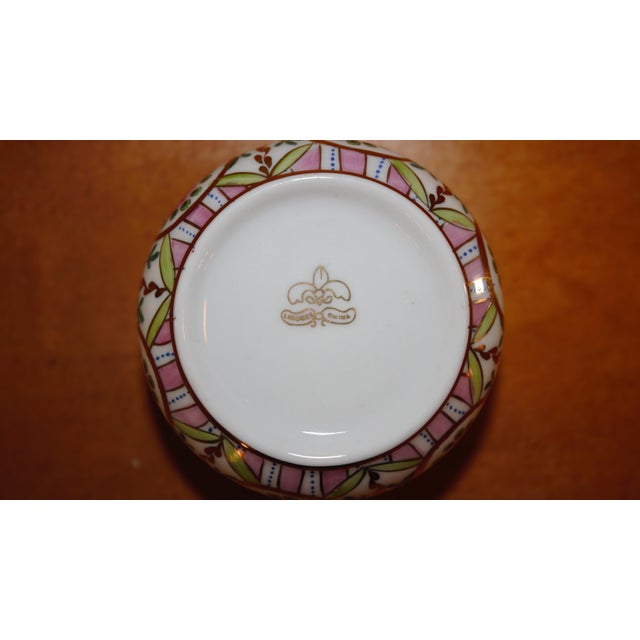 Vintage Limoges Round Porcelain China Box With Floral Design For Sale In Palm Springs - Image 6 of 18