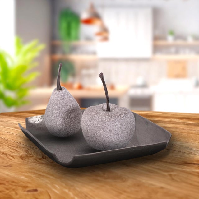 Contemporary Modern Pomme Sculpture in Polyresin For Sale - Image 3 of 11