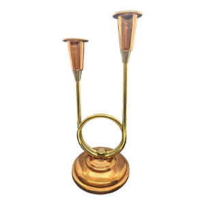 Vintage Coppercraft Guild Double Taper Candle Holder
