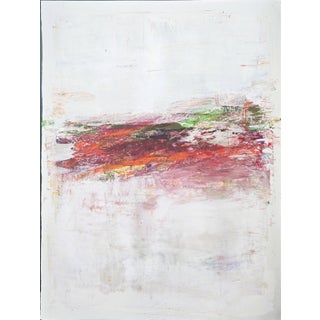 Full Spectrum 18*13.75 Original Painting by Carrie Bergey - Red Fuchsia Pink White Green Crimson Yellow Orange For Sale
