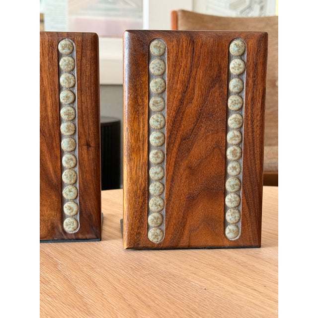 Wood Vintage Pair of Mid Century Bookends Designed by Gordon & Jane Martz for Marshall Studios For Sale - Image 7 of 8