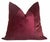 Red Wine Velvet and Brocade Pillows - a Pair For Sale - Image 4 of 5