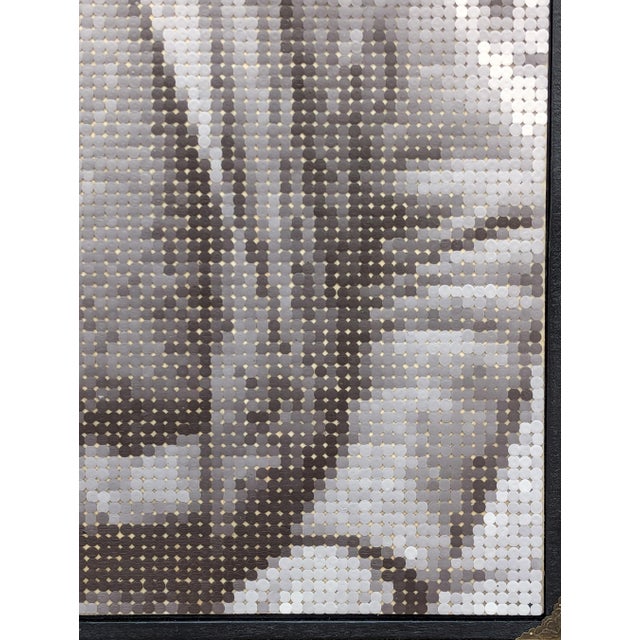 2020s Francisco Vital "Pistol Pete" Contemporary Western Black & Tan Pixelated Cowboy Portrait, 2025 For Sale - Image 5 of 9