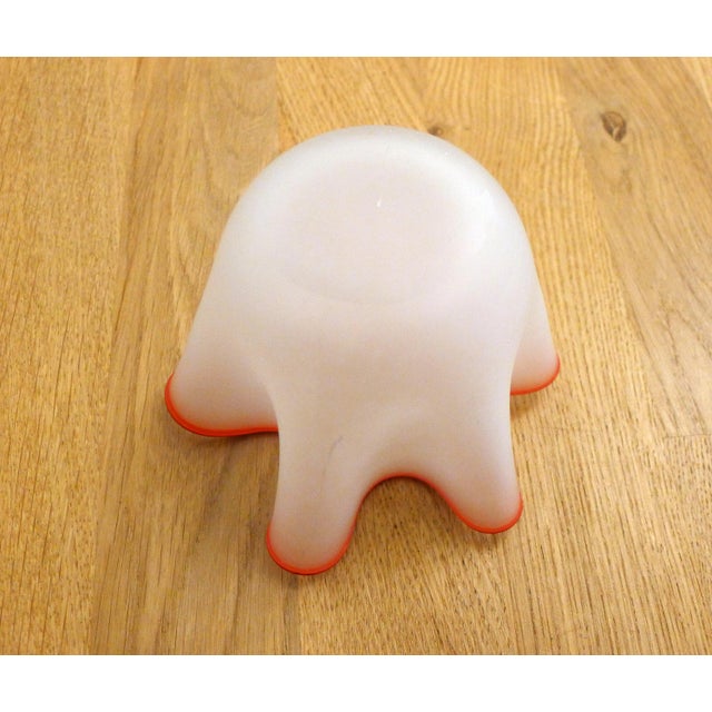 Small Fazzoletto Handkerchief-Shaped Vase in Frosted Glass, 1950s For Sale - Image 9 of 13