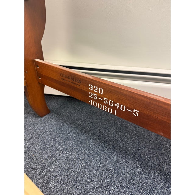 Ethan Allen Medallion Collection Cherry Sleigh Bed - Queen Size For Sale - Image 11 of 12