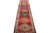 Mid-Century Modern 1950s Mid-Century Runner Geometric Vintage Red Rug For Sale - Image 3 of 7