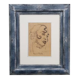 Picabia Francis - Woman Portrait - Pencil Drawing - 1940 - c.o.A For Sale