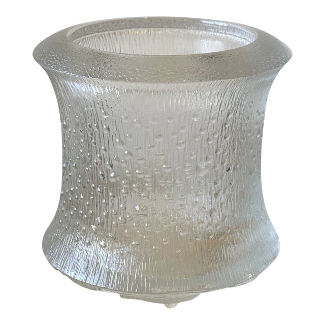 Vintage Tapio Wirkkala Cast Glass Champagne Vessel, Signed, Circa 1970s For Sale