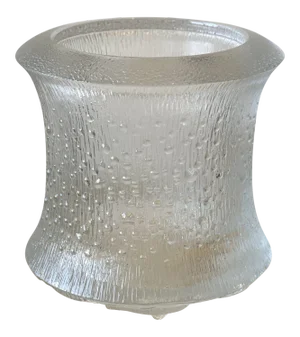 Vintage Tapio Wirkkala Cast Glass Champagne Vessel, Signed, Circa 1970s