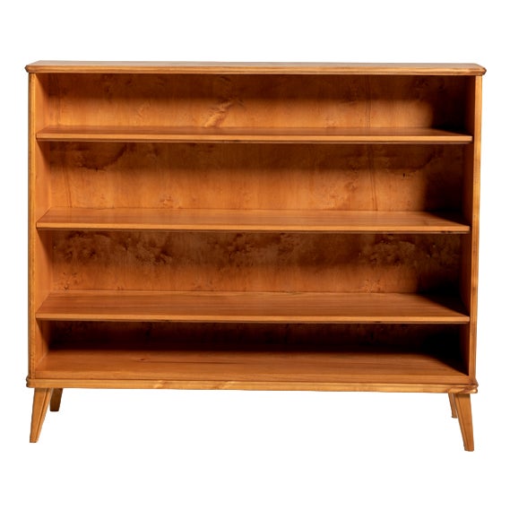 Vintage Scandinavian Elm Bookcase, 1940s For Sale