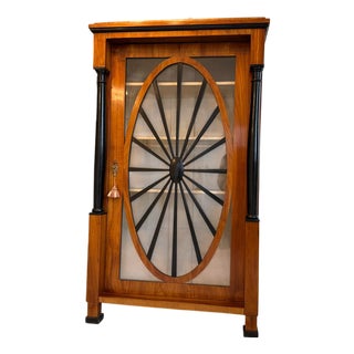 Empire Display Cabinet in Walnut For Sale