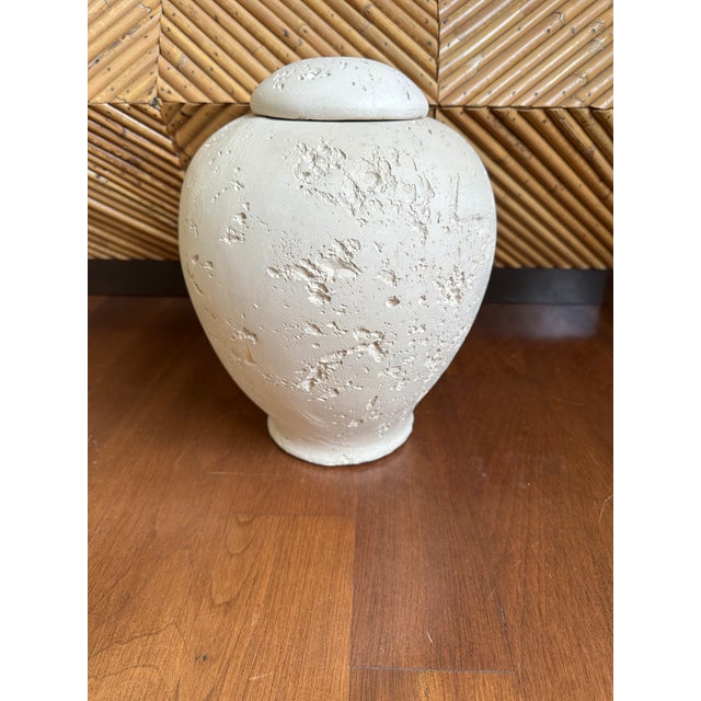 Vintage Plaster Ginger Jar in the Style of Flavia Montelupo For Sale In Los Angeles - Image 6 of 15