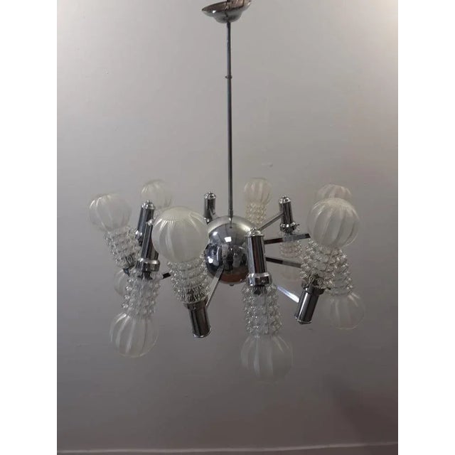 Vintage Sputnik Lamp with 12 Lights For Sale - Image 9 of 9