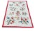 Handmade Cotton Flower Patterned Rug Cream With Blue Green Beige & Red Border -6'x9' For Sale - Image 9 of 11