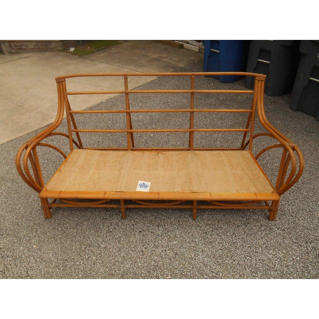 Vintage Heywood Wakefield Bent Wood 3 Cushion Sofa Chairish