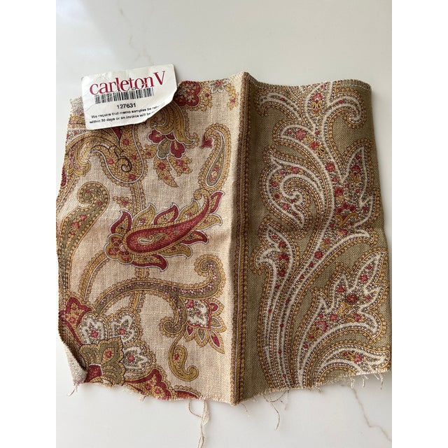 Carleton v Octavian Linen Drapery Panels, a Pair For Sale - Image 9 of 9