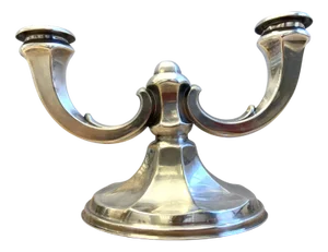 Art Deco Candleholder in Silver Plated from Wilhelm Wolff, Germany, 1930s