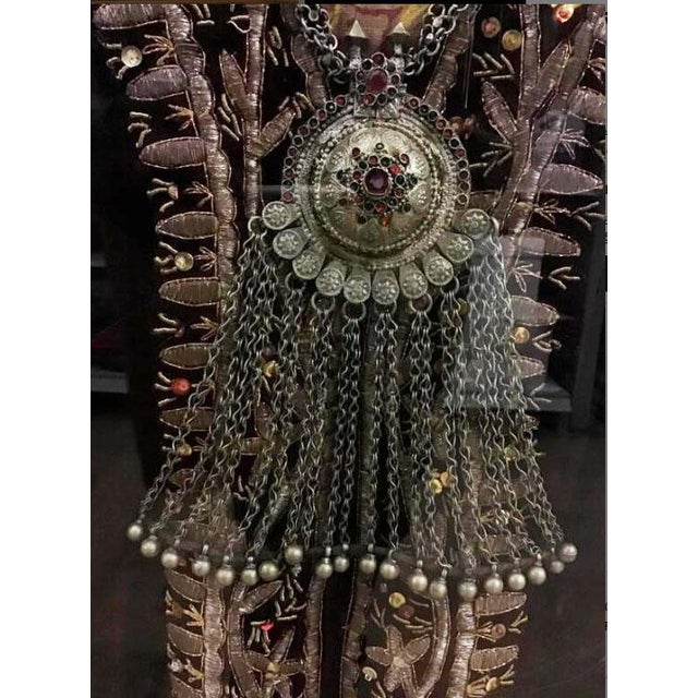 Textile Velvet Tribal Robe in Plexiglass Box - Morocco Afghanistan - Textile Wall Decor For Sale - Image 7 of 8