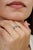 Green Emerald and Diamond Infinity Twist Ring in Sterling Silver, Size 7.5 For Sale - Image 8 of 12