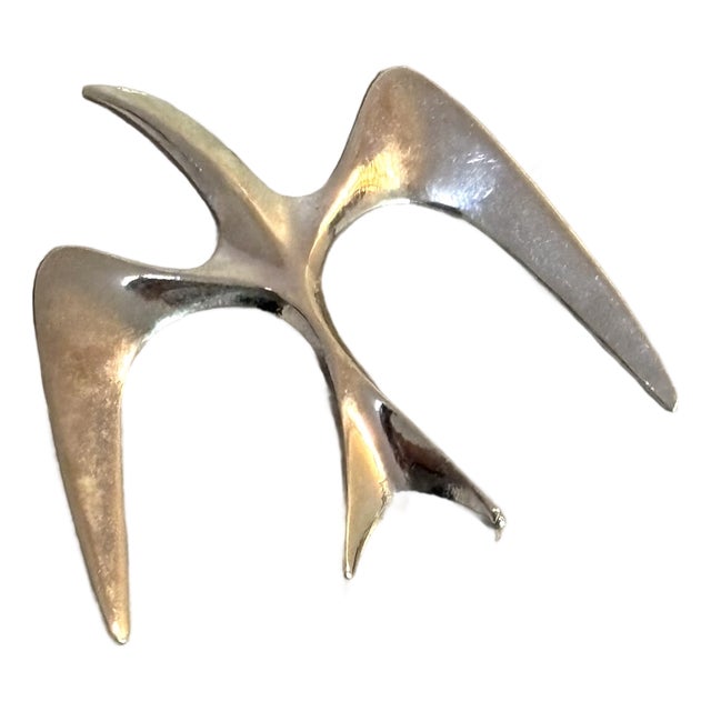 Sarah Coventry Midcentury Silver Tone Bird Brooch For Sale