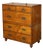 English 19th Century Teak Campaign Chest with Five Drawers and Brass Hardware For Sale