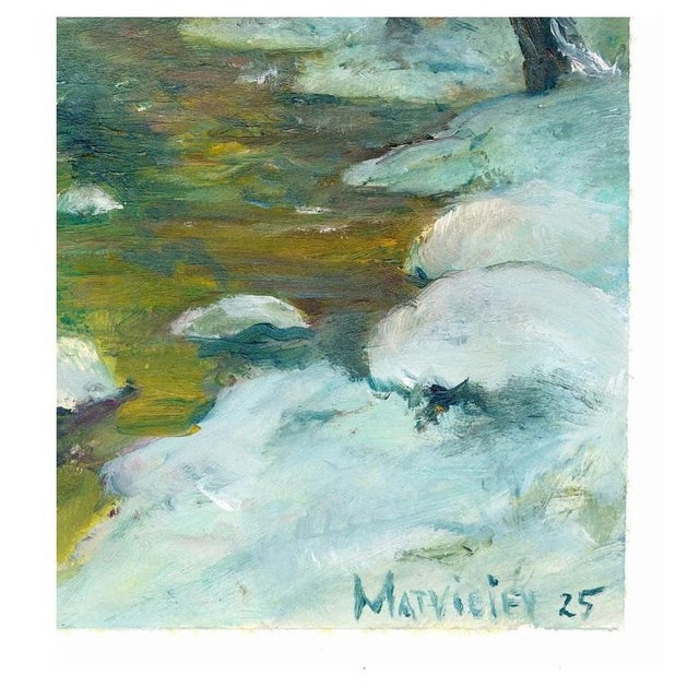 Impressionist Landscape by Andrey Matvieiev (B. 1988) Original Oil Painting on Board, Framed For Sale - Image 3 of 10